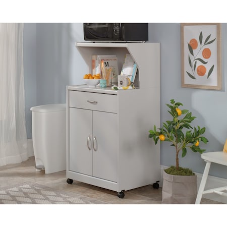 Sauder Microwave/kitchen Cart Modern Grey 431243